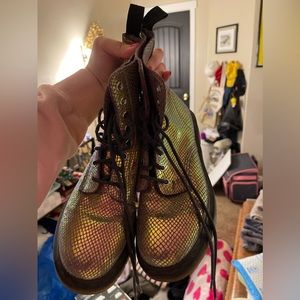 Iridescent doc martens